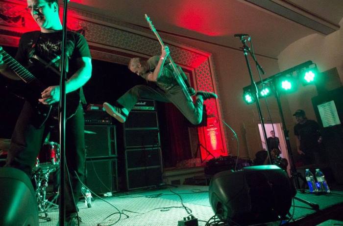 Protestant at Gilead Media Fest (photo by Adam Bubolz)